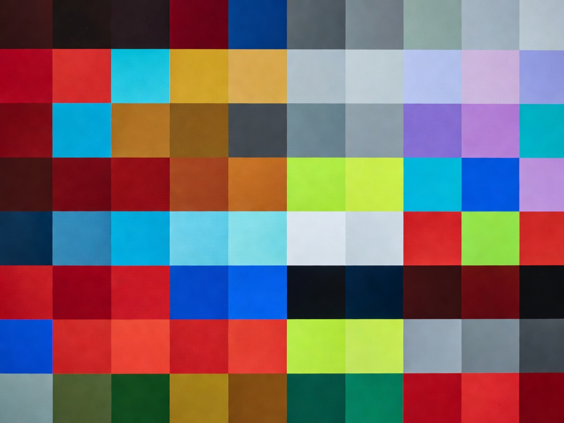 Macro view of a digital color swatch palette on screen